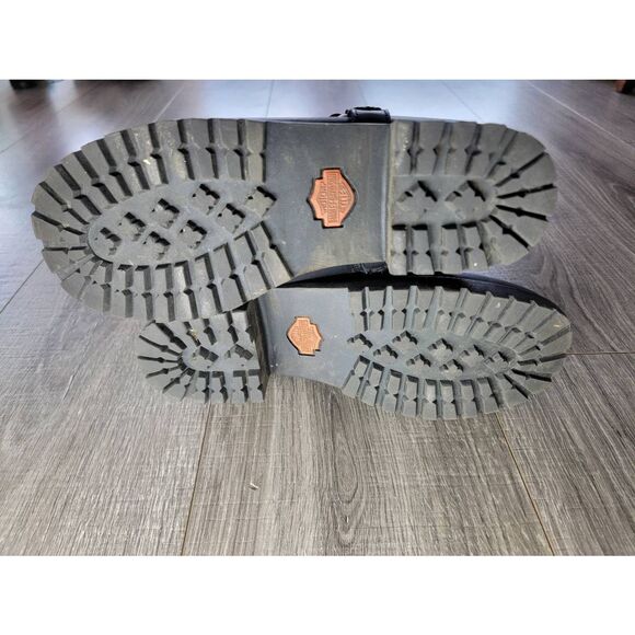 Harley-Davidson® Women's Amber Black Leather size 8.5 Motorcycle Boots D85514 - Picture 4 of 5